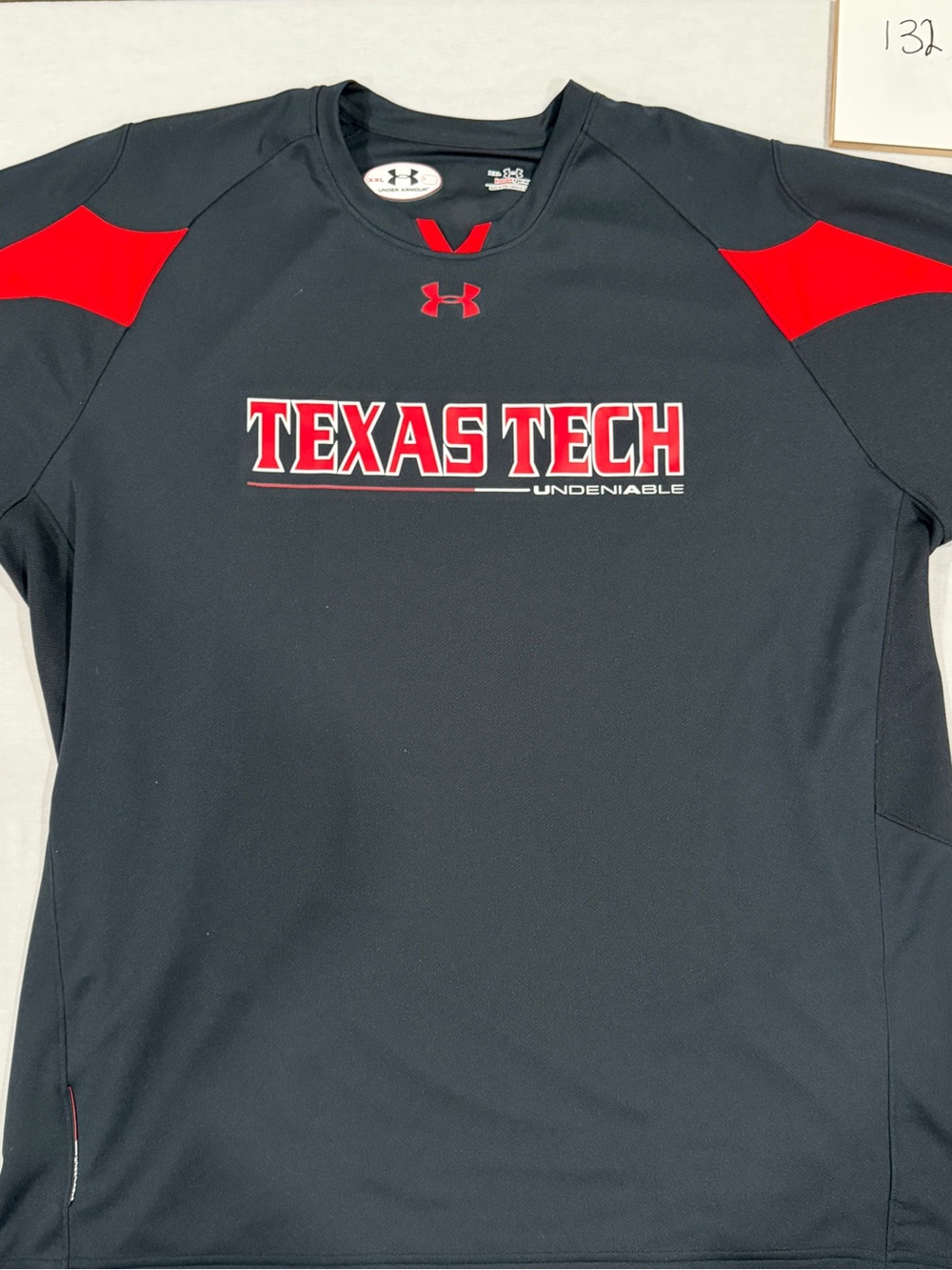 Under Armour Men's Black and Red Texas Tech Performance Shirt
